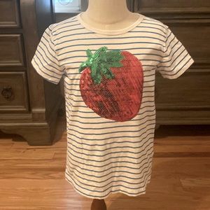 Girls Crewcuts Strawberry 🍓 Shirt Size 6-7
